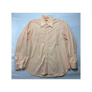 Hamilton Feb 12 Men's Orange Long Sleeve Button Up Dress Shirt - Size XL